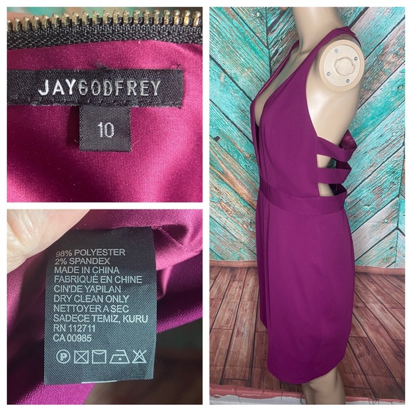 Jay Godfrey Plum Paris Racerback Mini Dress - Picture 3 of 5